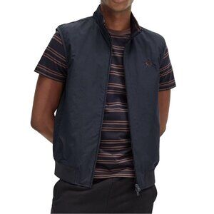 Fred Perry Men's The Brentham Gilet Zip Front Lined Vest Polyamide J8500 Navy M